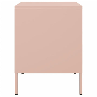 Pink Steel Bedside Cabinets Set of 2 - 36x39x50.5 cm