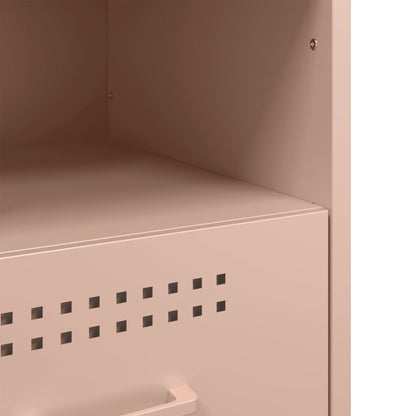 Pink Steel Bedside Cabinets Set of 2 - 36x39x50.5 cm