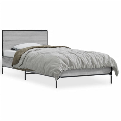 Grey Sonoma Single Bed Frame 90x190 cm - No Mattress Included