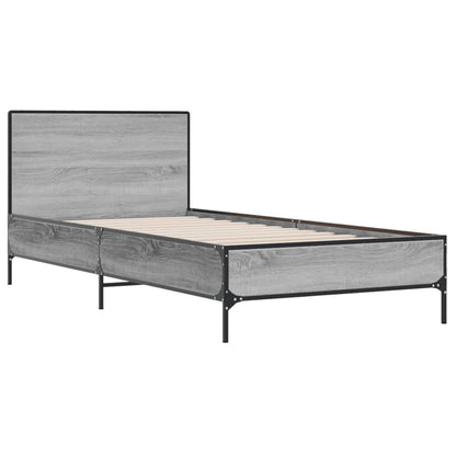 Grey Sonoma Single Bed Frame 90x190 cm - No Mattress Included