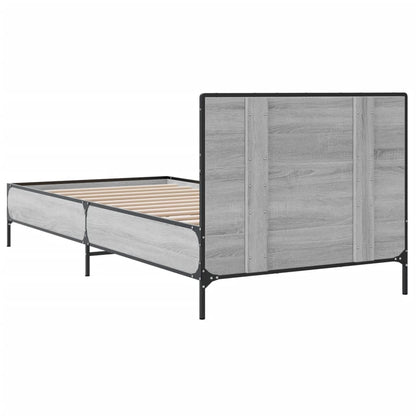 Grey Sonoma Single Bed Frame 90x190 cm - No Mattress Included