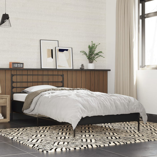 Sleek Black Metal Bed Frame 100x200 cm - Mattress Not Included
