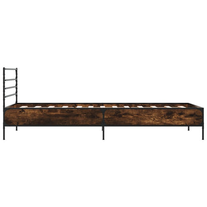 Smoked Oak Small Single Bed Frame 75x190 cm, No Mattress