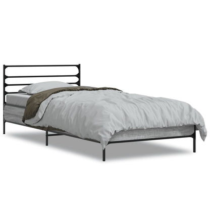 Grey Sonoma Bed Frame, 75x190 cm, Small Single No Mattress