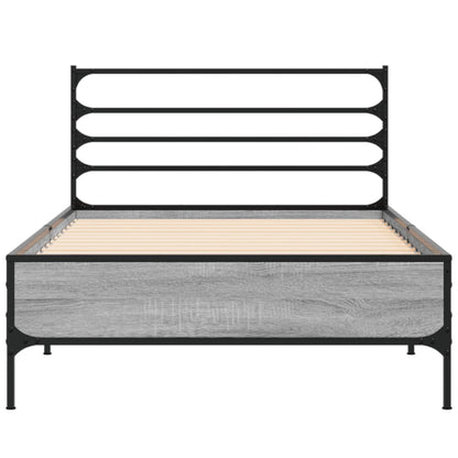 Grey Sonoma Bed Frame, 75x190 cm, Small Single No Mattress
