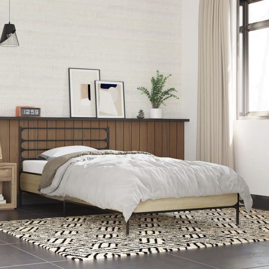 Sonoma Oak Single Bed Frame 90x190 cm - No Mattress Included