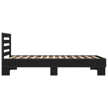 Compact Black Metal Bed Frame 75x190 cm - Small Single