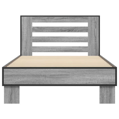 Grey Sonoma Bed Frame 75x190 cm - Small Single, No Mattress