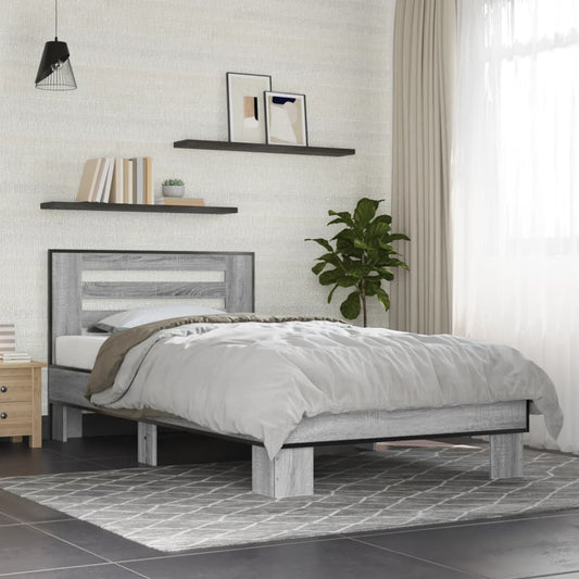 Grey Sonoma Bed Frame 75x190 cm - Small Single, No Mattress