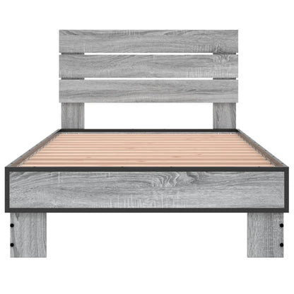 Grey Sonoma Small Single Bed Frame 75x190 cm - No Mattress Included