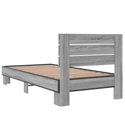 Grey Sonoma Small Single Bed Frame 75x190 cm - No Mattress Included