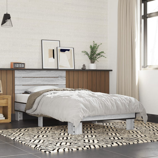 Grey Sonoma Small Single Bed Frame 75x190 cm - No Mattress Included