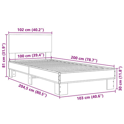 Sonoma Oak Bed Frame 100x200 cm - Stylish & Durable Design