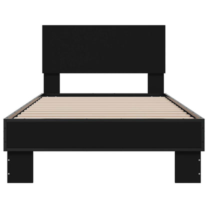 Black Metal Bed Frame 75x190 cm - Small Single (No Mattress)