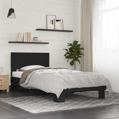 Black Metal Bed Frame 75x190 cm - Small Single (No Mattress)