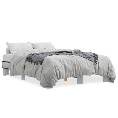 Stylish Grey Sonoma Bed Frame 140x200 cm - Durable & Elegant