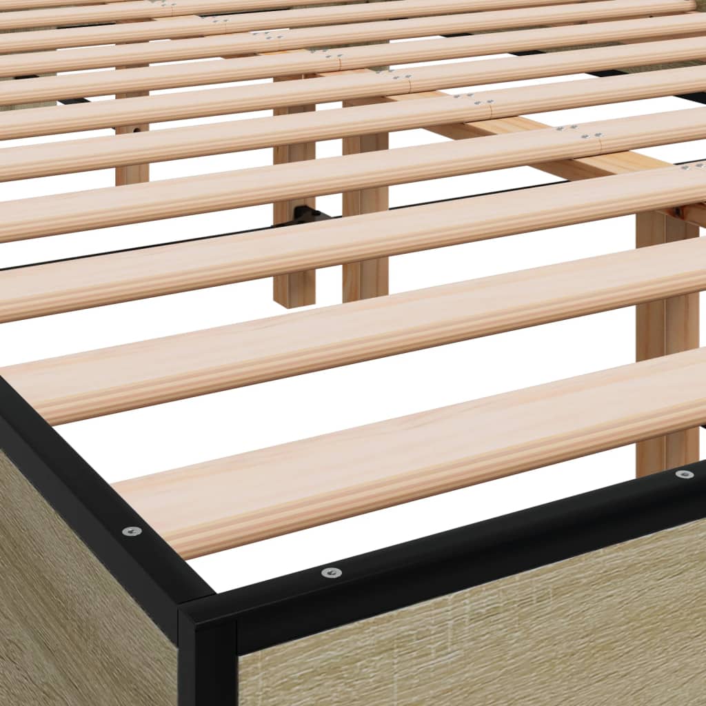 Sonoma Oak Bed Frame 120x200 cm - Elegant & Durable Design