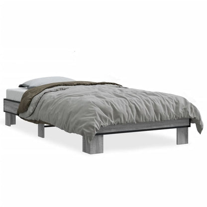 Sonoma Grey Bed Frame 90x200 cm - Modern Wood Finish