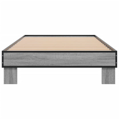 Sonoma Grey Bed Frame 90x200 cm - Modern Wood Finish