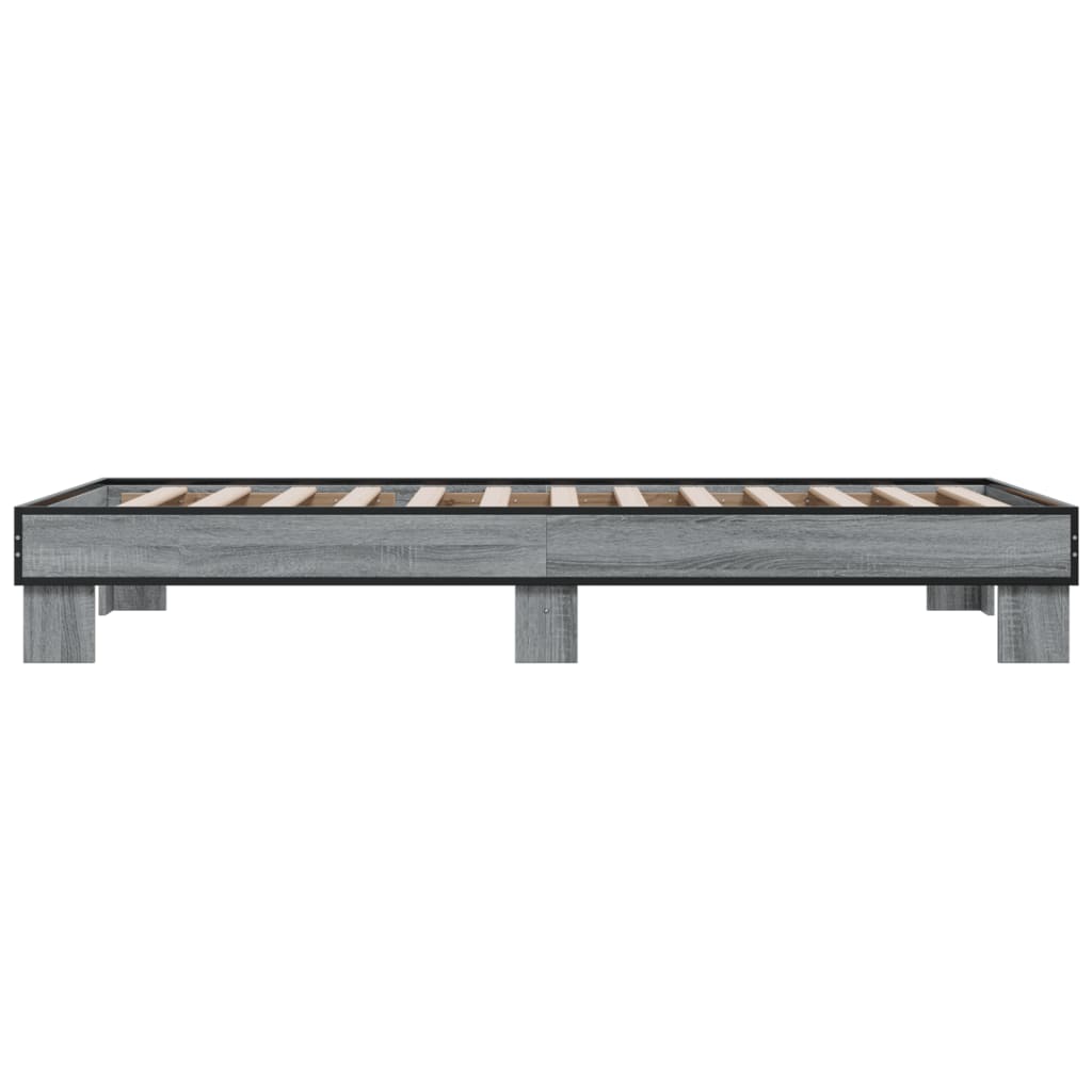Sonoma Grey Bed Frame 90x200 cm - Modern Wood Finish