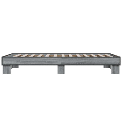 Sonoma Grey Bed Frame 90x200 cm - Modern Wood Finish