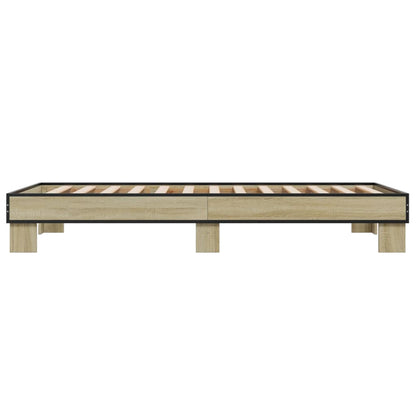 Sonoma Oak Bed Frame 75x190 cm Small Single - No Mattress Included