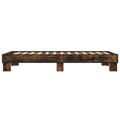 Smoked Oak Small Single Bed Frame 75x190 cm - No Mattress Included