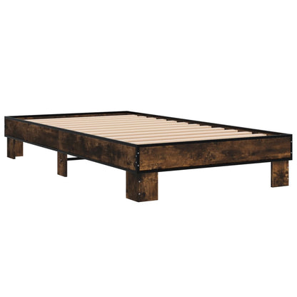 Smoked Oak Single Bed Frame 90x190 cm - No Mattress Included