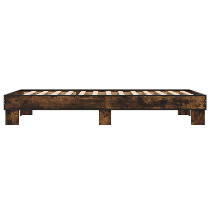 Smoked Oak Single Bed Frame 90x190 cm - No Mattress Included