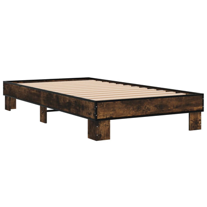 Smoked Oak Single Bed Frame 90x190 cm - No Mattress Included