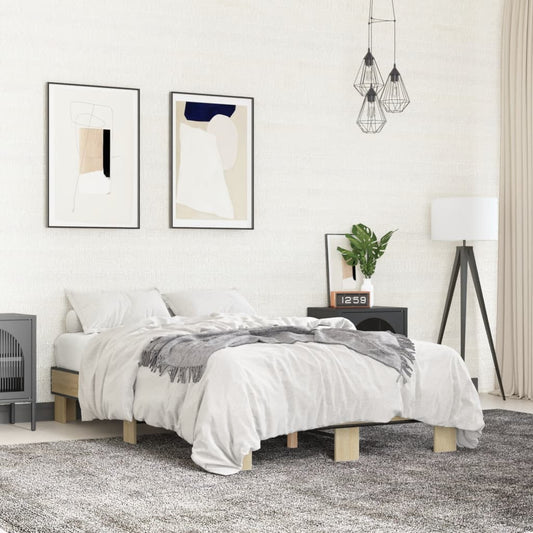 Sonoma Oak Small Double Bed Frame 120x190 cm - No Mattress