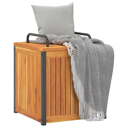 Acacia & Steel Outdoor Cushion Box 45x45x45/53 cm