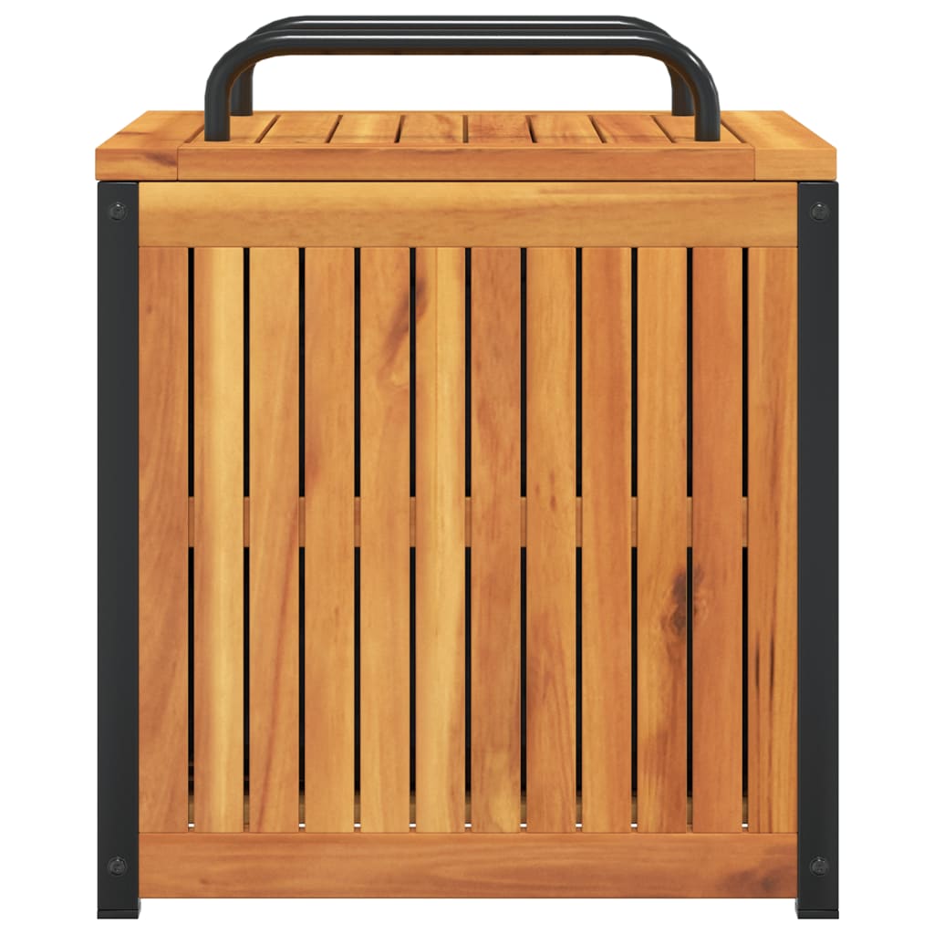 Acacia & Steel Outdoor Cushion Box 45x45x45/53 cm