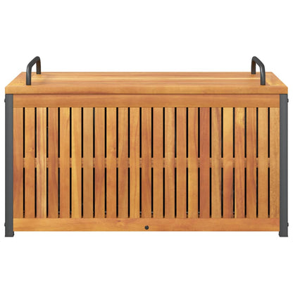 Acacia Wood & Steel Outdoor Cushion Box 85x45x45cm