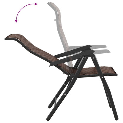 Set of 8 Poly Rattan Folding Garden Chairs - Black