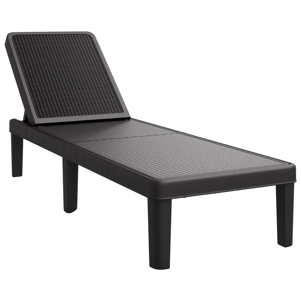Polypropylene Sun Lounger, 4-Way Adjustable, 155.5x57x28 cm
