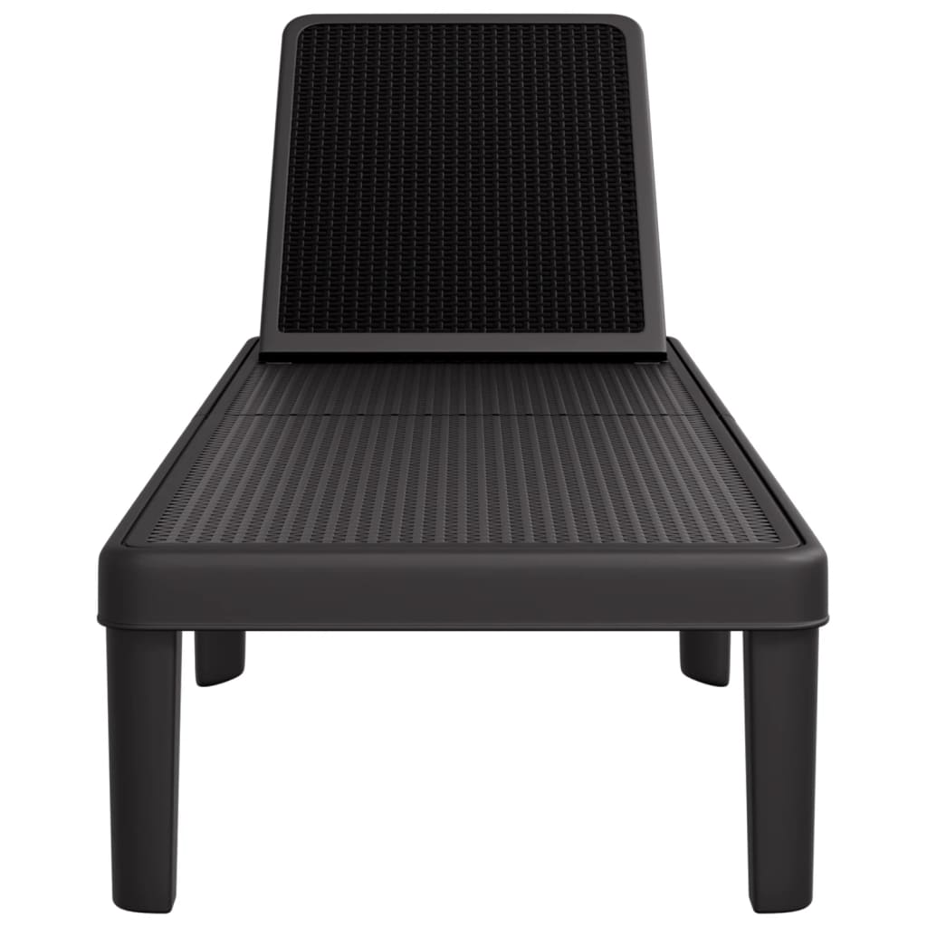 Polypropylene Sun Lounger, 4-Way Adjustable, 155.5x57x28 cm