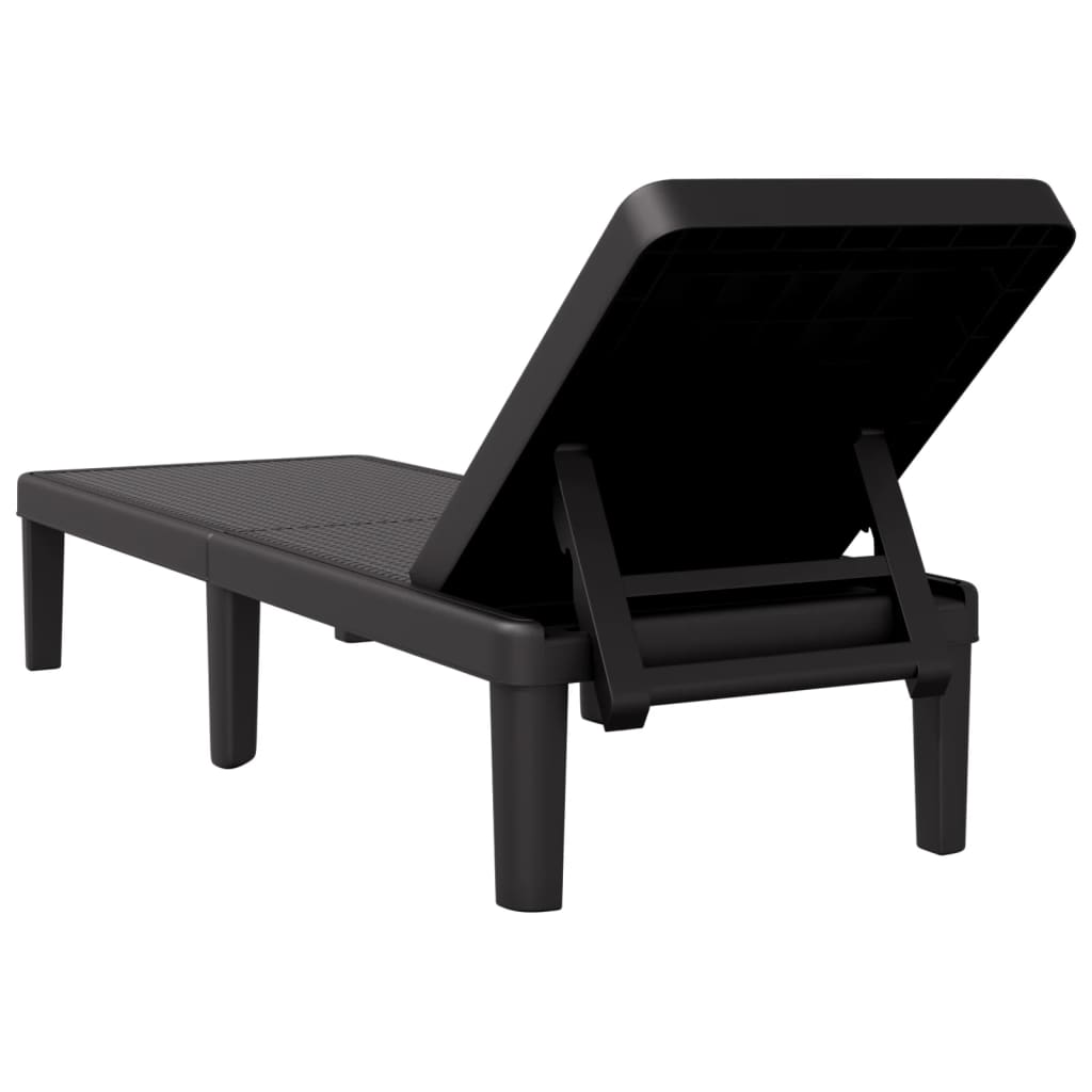 Polypropylene Sun Lounger, 4-Way Adjustable, 155.5x57x28 cm