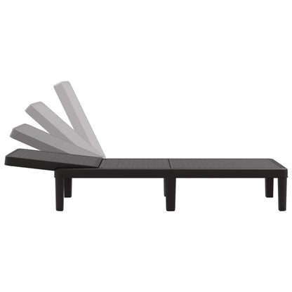 Polypropylene Sun Lounger, 4-Way Adjustable, 155.5x57x28 cm