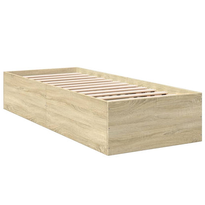 Sonoma Oak Small Single Bed Frame 75x190 cm - Engineered Wood