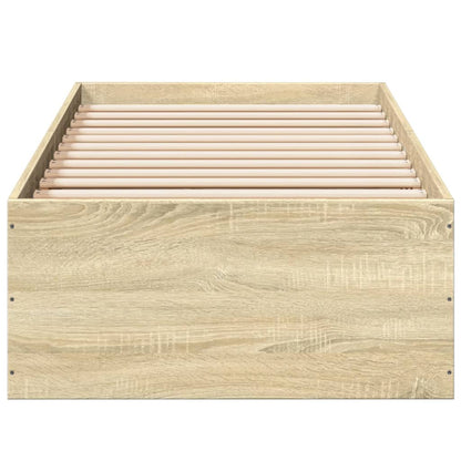 Sonoma Oak Small Single Bed Frame 75x190 cm - Engineered Wood