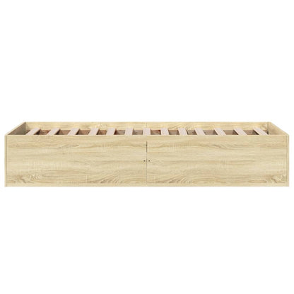 Sonoma Oak Small Single Bed Frame 75x190 cm - Engineered Wood