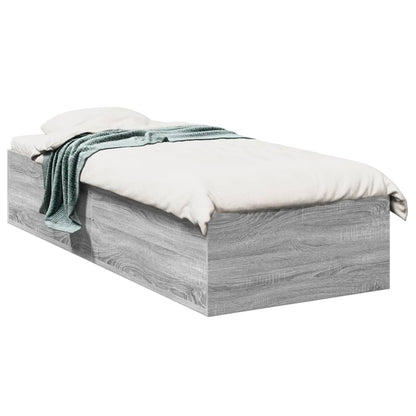 Grey Sonoma Engineered Wood Bed Frame 75x190 cm - Small Single
