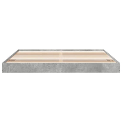 Bed Frame without Mattress Concrete Grey 180x200 cm Super King