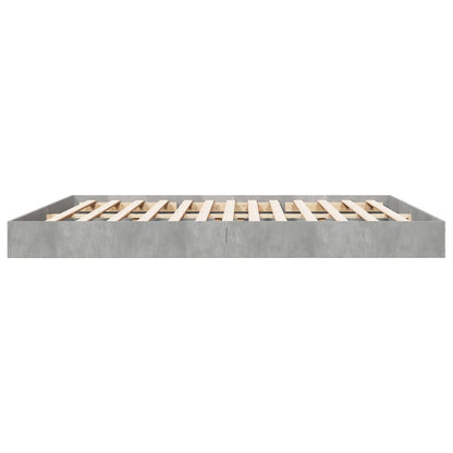 Bed Frame without Mattress Concrete Grey 180x200 cm Super King