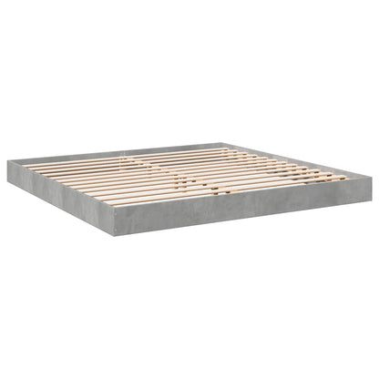 Bed Frame without Mattress Concrete Grey 180x200 cm Super King