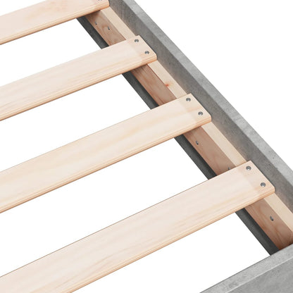 Bed Frame without Mattress Concrete Grey 180x200 cm Super King