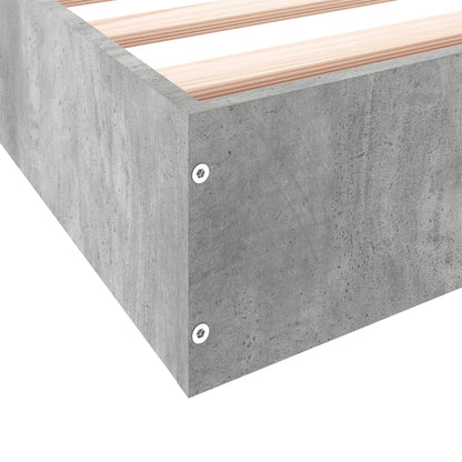 Bed Frame without Mattress Concrete Grey 180x200 cm Super King