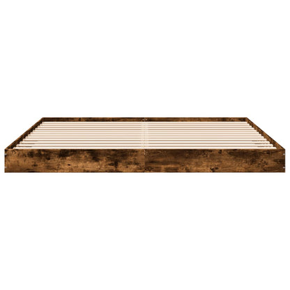 Super King Smoked Oak Bed Frame 180x200 cm - Engineered Wood