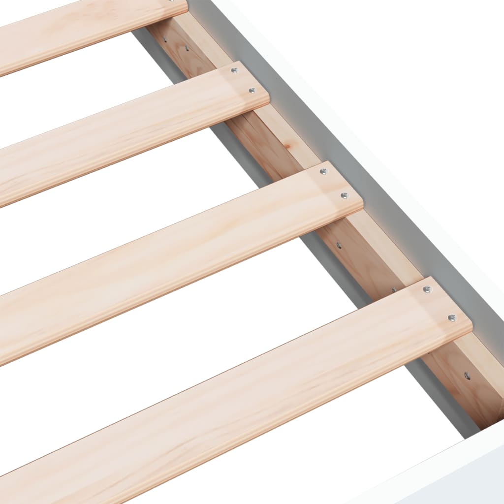 White Engineered Wood Bed Frame 160x200 cm - Mattress Not Included